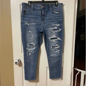 American Eagle super stretch hi rise Jegging crop jeans size 18